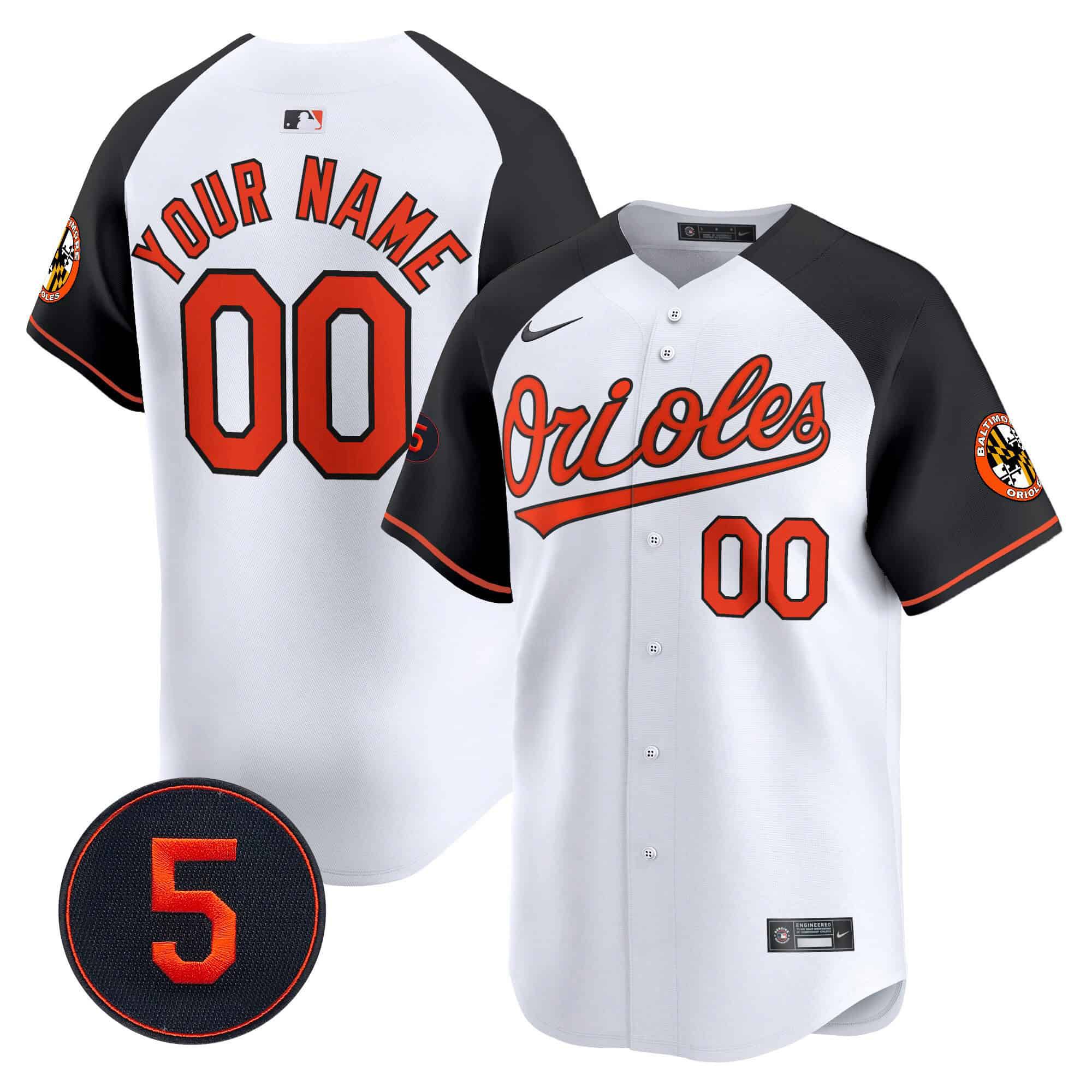 Men Baltimore Orioles White 2024 Nike Robinson Patch Vapor Premier Limited Custom MLB Jersey style 2